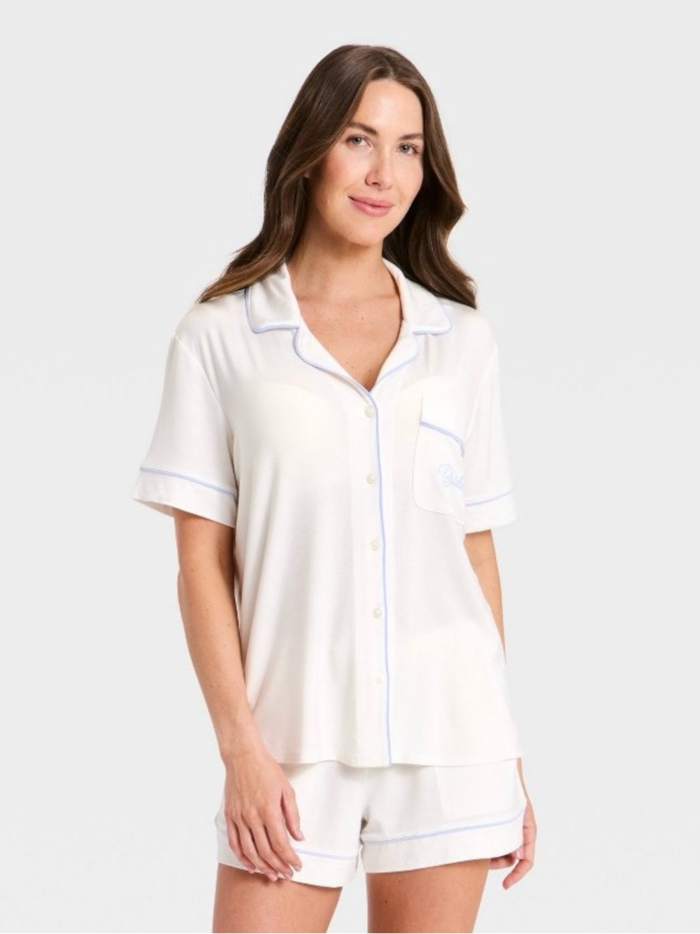 Bride White Two-Piece Pajama Set